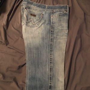 Wrangler starched jeans